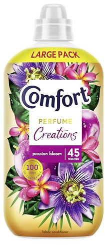 Comfort Perfume Creations Passion Bloom Fabric Conditioner with Motion-Activated Fragrance Technology 100 Days of Freshness 45 washes (1.35 L)