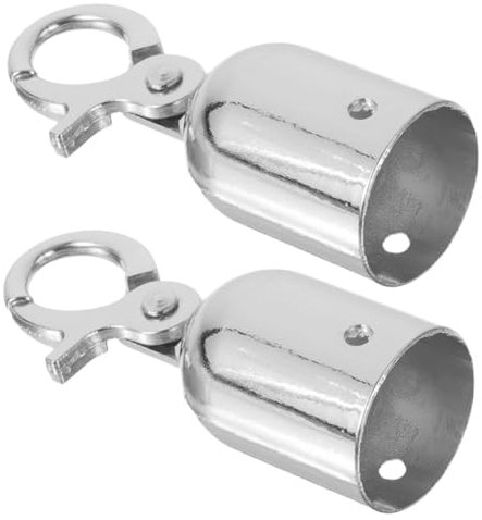 CIYODO 1 Set Edelstahl Rungen Seil Metallhaken Kordelende Karabinerhaken Seilstopper Geländerseilhaken Terrassenbeläge