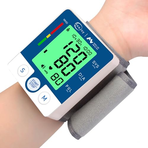 ReaJoy Wrist Blood Pressure Monitor, Automatic Wrist Blood Pressure Machine with Easy One-Touch Operation, Attached Blood Pressure Cuff and Storage