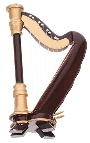 Alasum Arpa in Miniatura Strumento Arpa in Legno con Scatola di Immagazzinaggio Colori Vivaci Decorazione per Stanza Ufficio Regalo Famiglia Amici Colleghi