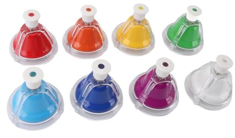 Sxhlseller Cloche de Bureau en Métal ABS coloré, Cloches de Table Musicale 8 Pièces 8 Notes, Matériaux de Haute qualité, Facile à Jouer