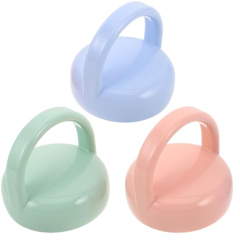 Hoement 3pcs Reusable Milk Bottle Caps with Easy-Grip Handle Leakproof Screw Top Lids Replacement for Bottles Travel Storage Sealers Safe Food-Grade Plastic