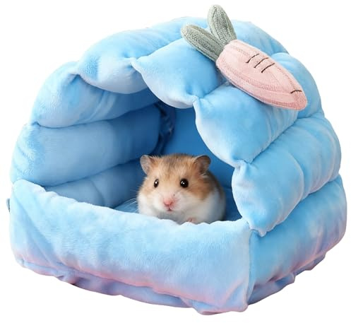 MFYOUPK Hamsterhus, varm bur tuggsäker andningsbar, hamster andningsbar kaninsäng – för husdjur djur kanin chinchilla ekorre fåglar vinter iller