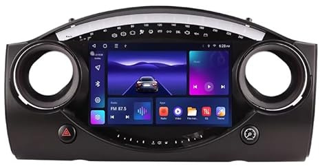Android 15 Radio Coche Pantalla Táctil 9 Pulgadas para BMW Mini R50 2000-2006 Conectar y Usar Navegación GPS Control del Volante 4G WiFi FM Am RDS Enlace Espejo con Bluetooth HM602 4 Core WiFi 1+32GB