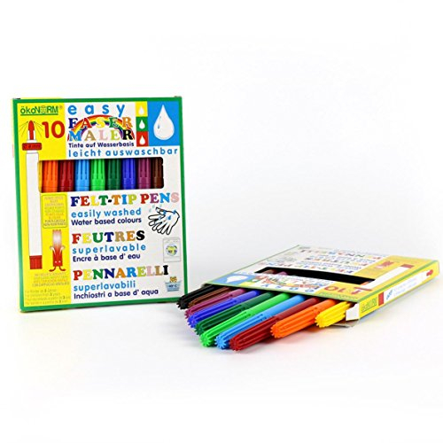 ökoNORM 72006 Easy Filzstifte-Set, 4 mm, 10 Farben, Filz, Verschiedene, 1 count (Pack of 1)