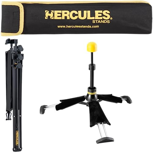 Hercules Klarinettenständer, TravLite, Set mit Notenständer und Tasche