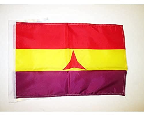 AZ FLAG Flagge Zweite Spanische Republik Internationale Brigaden 45x30 cm | Für innen und außen Republik Spanien dekorative Flagge doppelte Nähte und verstärkte Kanten mit Schnüre 100D Polyester