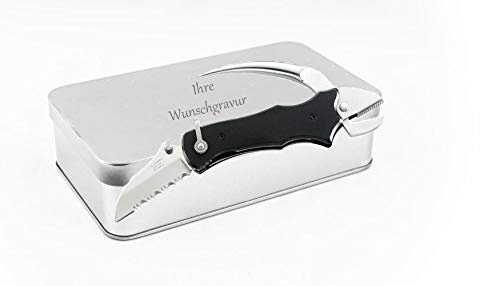 Herbertz Seglermesser mit persönlicher Gravur auf Messer und Geschenkbox