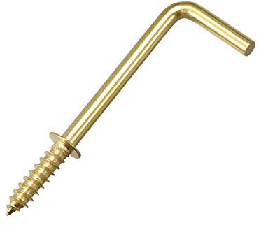 sourcing map 20 Stk. Schraubhaken Deckenhaken Selbstschneidend Einschrauben Haken mit Platte Golden 1,8