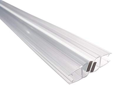 KRISTHAL Universal Magnetdichtung für 135° und 180°, Dichtungspaar mit Magnetstreifen für Duschglastür, Duschdichtung für 6 und 8 mm Glas, Dichtleiste mit 200 cm Länge, Art.Nr. 008CW (8 mm Glas)