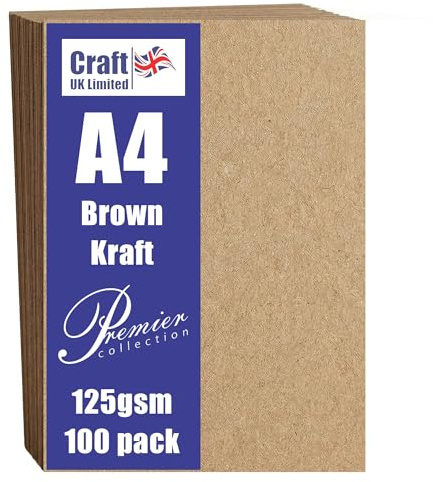 Craft UK 2343 A4 återvunnet kraftpapper - brun 100 ark