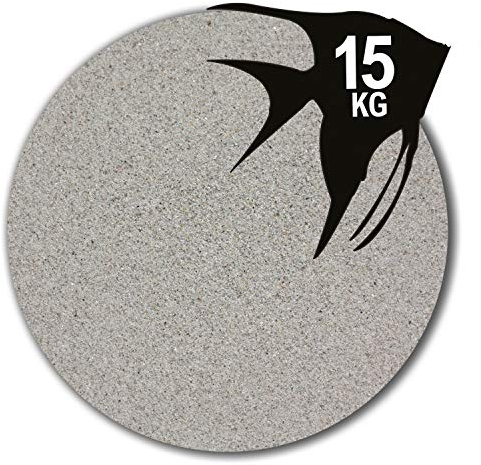 Anbobo 15 kg Aquariumsand hellgrau Aquariensand Aquariumkies Aquarienkies 17 Körnungen (0,1-0,4 mm)
