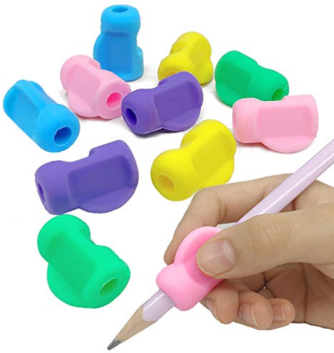 HOMMWINS Impugnature Matita, 10pz Ergonomico Matita Grip Aiuto Scrittura Strumento Correzione Della Postura per Bambini Necessità Speciali