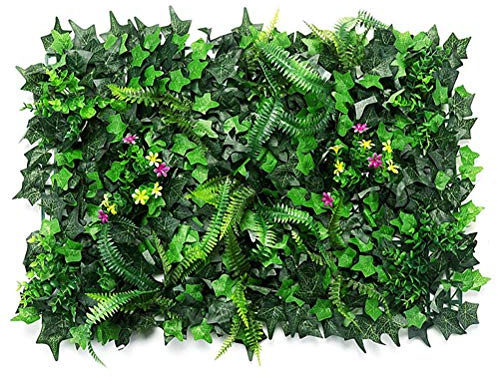 Künstliche Heckenzaunpaneele 40 * 60 cm Garten Künstliche Efeu Sichtschutz Dekorative Balkon Sichtschutz Erweiterbares Rankgitter mit künstlichen Blättern Zuhause Hintergrund