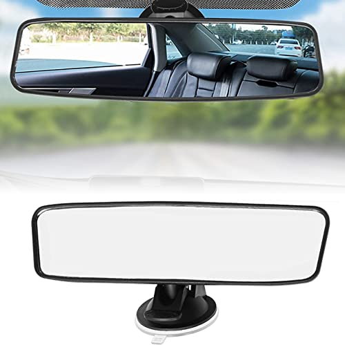 Kensbro Innenspiegel Auto mit Saugnapf, Universal Large Vision Weitwinkel (200x60mm)