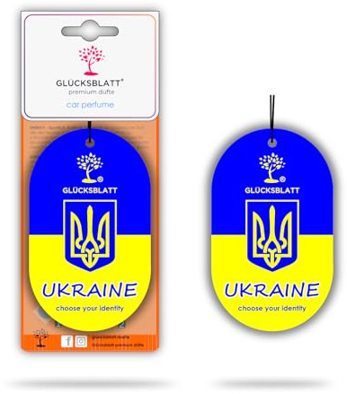 GLÜCKSBLATT premium Autoparfüm Duft Flagge UKRAINE