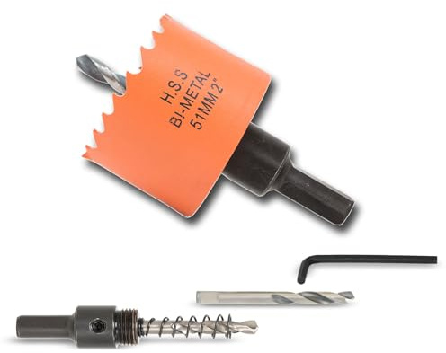 VIKITON 2 inch Hole Saw for Wood, Metal, Plastic & Drywall, with Arbor