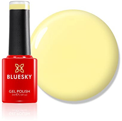 BLUESKY Gel Nail Polish, Make a Lemonade, SS2314, Pale Yellow, Long Lasting, Chip Resistant, 5 ml Requires Drying Under UV LED Lamp