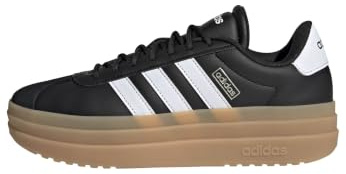 adidas Women's VL Court Bold, Black/White/Cyber Metallic, 9