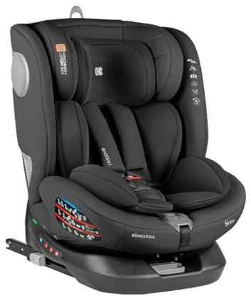 Kikkaboo Kindersitz i-Moove i-Size (40-150cm) Isofix 360-Grad-Drehung Kopfstütze schwarz