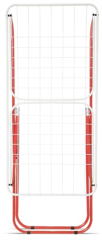 COM-FORT HOUSE Tendedero Acero Modelo Superior Capacidad 18M, Color Rojo, Espacio de Secado Amplio. Sistema de Bloque de alas. Tendedero Plegable y Antideslizante.