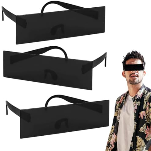 Zensur Brille Sonnenbrille 3er Set - Pixel Mosaik Brille & Lustige Sonnenbrille als Partygag,Partybrille Zensur Brille, Sonnenbrille Pixel Mosaik Brille, für Geburtstag Partys und Fotoshootings