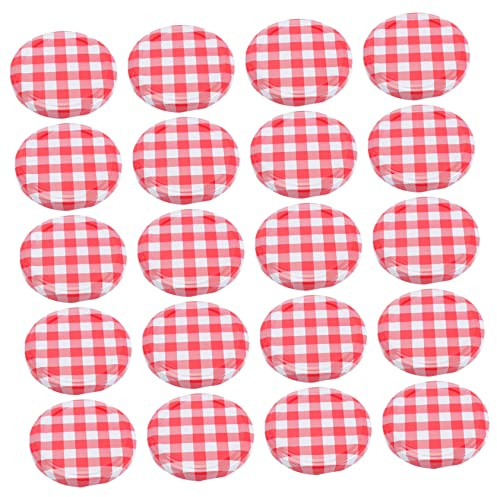 TOPBATHY 40Pcs 2.56 Inch Mason Jar Lids 65Mm Airtight Screw Caps for Canning Jars Preserves Jam Jelly Bottles Storage