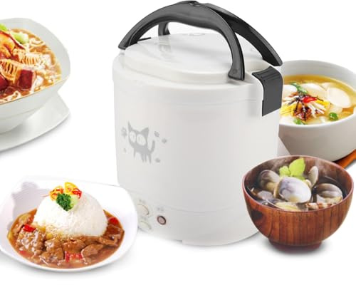 Mini Olla Arrocera Eléctrica Portátil para Automóvil con USB y 12V Vaporizador de Alimentos para Cocinar Arroz Rápido
