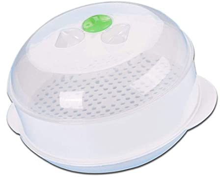 MicroWaves ångkokare, plastgrönsak med klart lock, matkvalitet PP mikrovågor risångare med handtag för grönsaker, ris och fisk - 20 x 18 x 10 cm