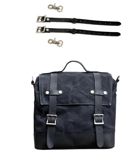 Borsa Moto Viaggio Impermeabile Retrò Vintage - Sella Per Bici, Posteriore, Laterale in Tela Cerata Per Pilota (B)
