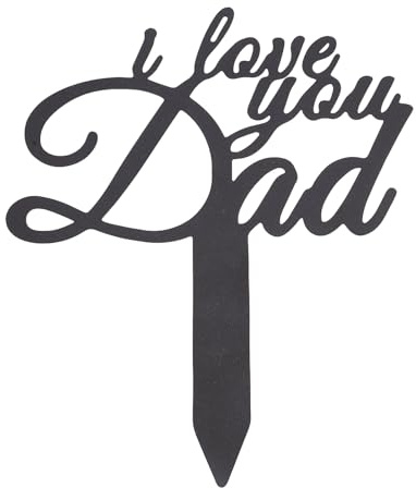 NICENEEDED Palo Commemorativo della Tomba, Amo papà Indicatori di Palo Commemorativo, Simpatia Tomba Cimitero Placca Tomba in Metallo Decorazione da Giardino