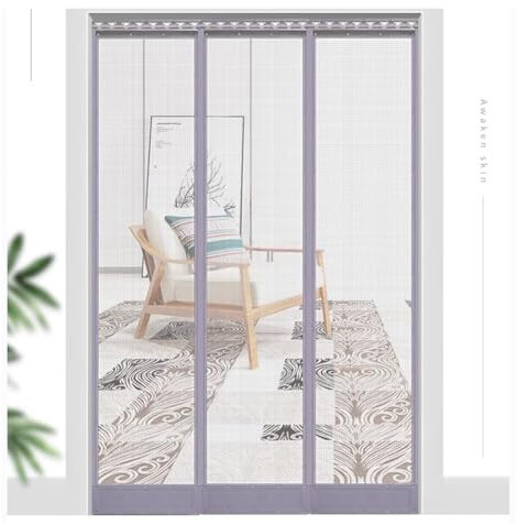 WXQTM PVC-Kunststoff-Streifenvorhang Magnetischer Türvorhang Winddicht und Warmhaltend 1.6mm Trennvorhang, für Draußen Balkon Küche (40x270cm)
