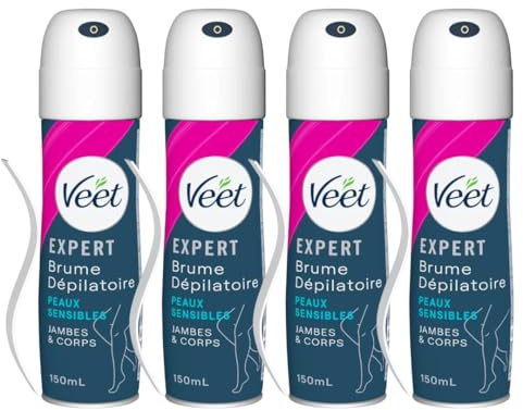 Veet Epilierspray – für empfindliche Haut – 4 x 150 ml