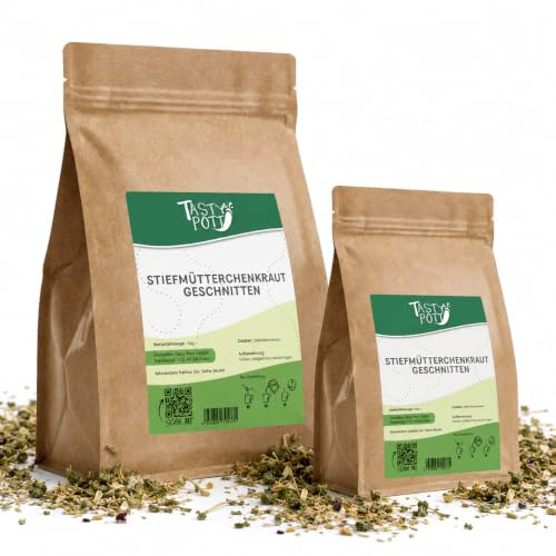 Tasty Pott Stiefmütterchenkraut getrocknet und geschnitten I Vegan I Teekraut I Kräutertee I Stiefmütterchen I Loser Tee im Beutel