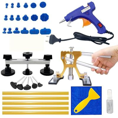 PJJUHS Sacabollos Coche Extractor De Abolladuras De Coche Ajustable Levantador De Abolladuras Ventosa Carrocería Kits Herramientas De Eliminación De Abolladuras Automáticas
