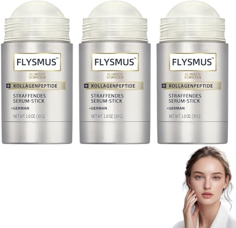 Flysmus Kollagen-Peptide STRAFFENDES SERUM-STICK,Kollagenserum für das Gesicht, strafft, polstert und festigt die Haut (3 Stück)