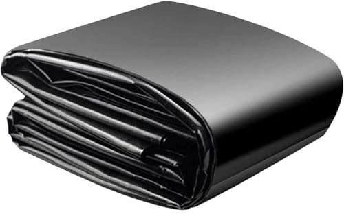 Revestimiento prefabricados para estanques con peces y koi, revestimiento de estanque negro de HDPE para paisajes impermeables, piscinas de jardín, peces grandes, espesor de membrana de 0,12mm(2x4m)