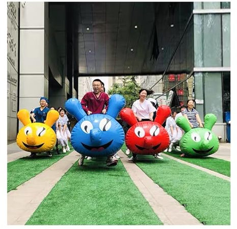 KPHYMOD Juegos de Equipo Juegos De Día De Campo Juegos De Equipo Al Aire Libre Juguetes Inflables, Adultos For Niños Trabajo En Equipo Fitness Games Fun Actividades Deportivas, 4 PCS(8 seats/L-4M)
