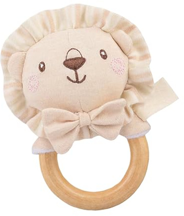Ylnailky Sonajero Suave Para Bebé | Juguete Sonajero de Animales Tiernos,Mordedor de Peluche Para Agarrar Con Forma de Elefante, Oso, Conejo y León Para Primera Infancia