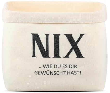 Xuniea Corbeille à Pain Nix..wie du Es Dir, Gewünscht Hast! sac à Pain en Tissu Idées Cadeaux Cadeaux d'Anniversaire pour Femmes et Hommes (Blanc)