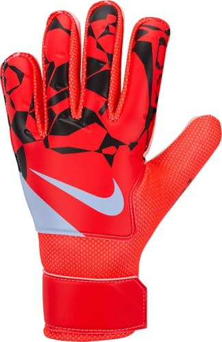 Nike Match Jr. Goalkeeper Gloves for Older Kids, Bright Crimson/Black/Royal Tint, HQ0258-635, 5