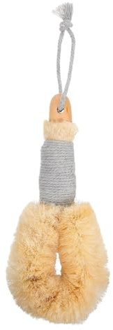 DECOMELODY Cepillo de Espalda Exfoliante y Masajeador para Ducha Mango Largo de Fibra de Sisal y Madera para Tejido Suave y Circulación Mejorada