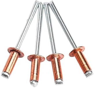 Blindniet M2.4M3.2 M4M4.8 Blindnieten aus rotem Kupfer/Halbrundkopf, offener Typ, Rundkopf-Zugschrauben(10pcs M4x6.4)