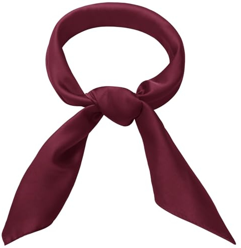 Halstuch Damen Seidentuch Seide Leicht Seidenschal Damen, Kopftuch Elegante Schal Tuch, Einfarbige Seidentuch, Satin Tuch für Haare, 70 x 70 cm Quadratische Schals, Halloween Karneval Kostüm
