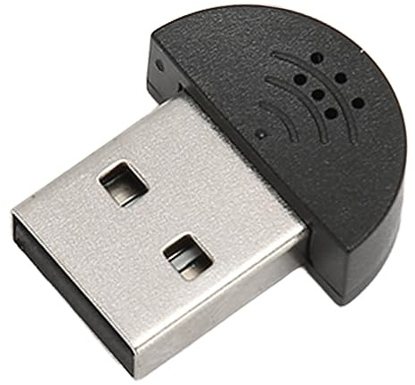 Tomantery Mini Microfono USB Plug and Play Portatile Riduzione del Rumore Omnidirezione a 360 Gradi per Chat su Internet Materiale: ABS