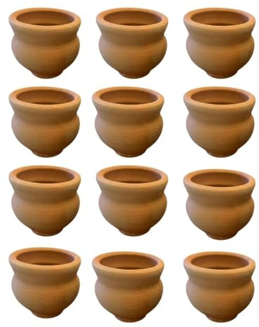 Reldor Clay Mitti Teacup Set of 12 (120 ml Each) – Natural Earthenware Chai Cups in Gift Box, Traditional Terracotta Tea Cups for Home, Office, Parties & Festive Gifting