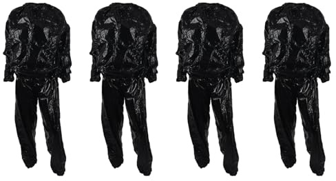 Vjsujehgy 4X Pesante Dovere Fitness Peso Perdita Sudore Sauna Completo da Uomo Esercizio Palestra Anti- Riposa in Pace - Nero XL