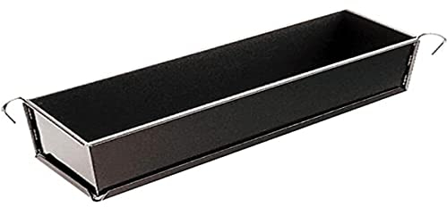 PADERNO antiadhésif rectangulaire à charnière Moule à Cake/Moule à Pain/gâteau à Base Amovible Nero Dimension 30 x 8 cm