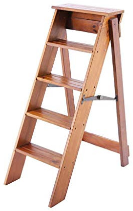 MTYLX Échelles, Échelle Télescopique, Pliante En Bois Escabeaux Pliant Ménages Escabeau À Double Usage, Escaliers,A