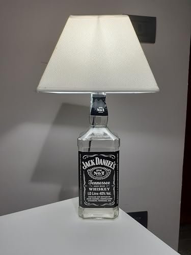Lampada Bottiglia, NewAge Artigianato, Limited Edition, Completa di paralume e lampadina, Vintage